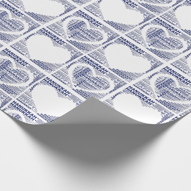 Glückliches Chanukka-Feriengeschenk-Packpapier Geschenkpapier (Ecke)
