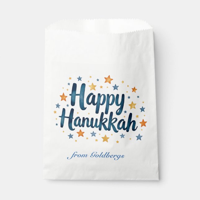 🕎 Glückliches Chanukka-Geschenktüte  Geschenktütchen (Vorderseite)