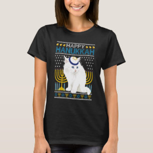 Glückliches Chanukka Katze Jüdischer Feiertag Häss T-Shirt