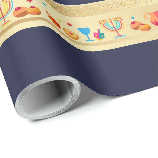 Glückliches Chanukka-Party-schöne Dekoration Geschenkpapier (Rolleneckpunkt)