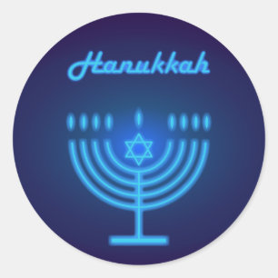 Glückliches Chanukka-Party-schöne Dekoration Runder Aufkleber