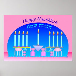 Glückliches Chanukka-Plakat Poster