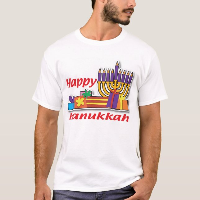 Glückliches Chanukka T-Shirt (Vorderseite)