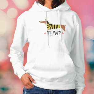 Glückliches Dachshund Hummel Kapuzenpullover Hoodie