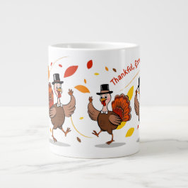 Glückliches Dankeschön mit Danksagungen Jumbo-Tasse