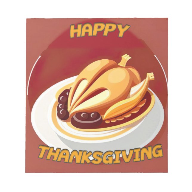 glückliches Dankeschön Notizblock (Vorderseite)