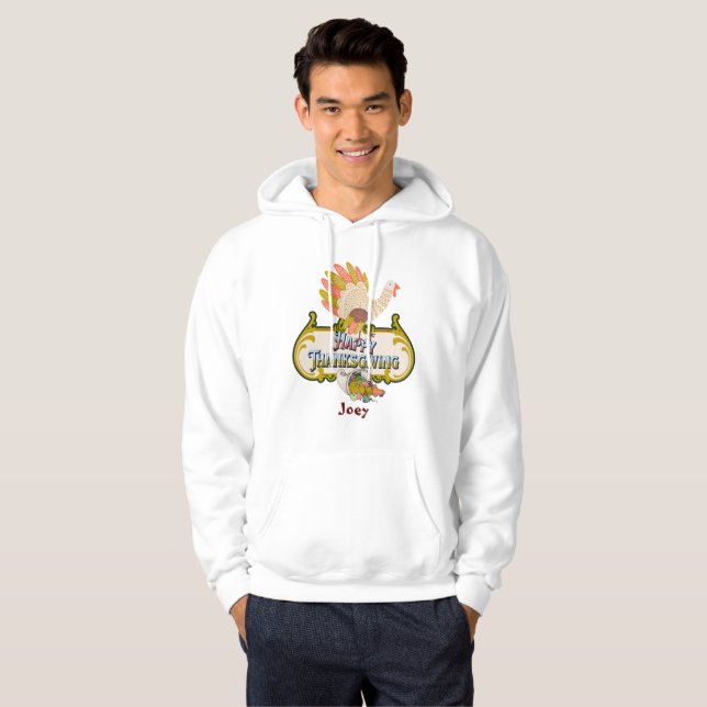 Glückliches Dankeschön-Outfit personalisierter Nam Hoodie (Vorne ganz)