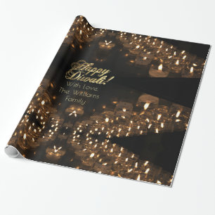 Glückliches Diwali beleuchtet Geschenkpapier