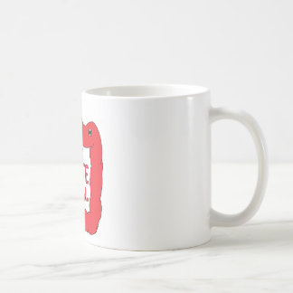 Glückliches Doppelpunkt-Tassen-Rot Kaffeetasse