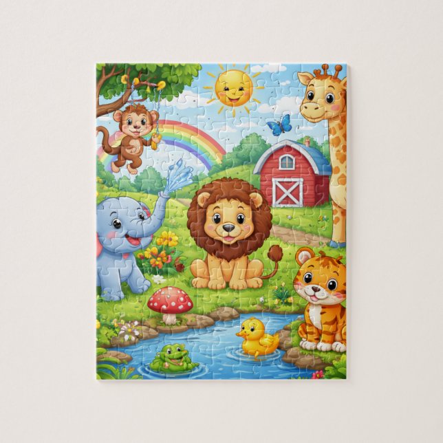 Glückliches Dschungel-Jamboree-Puzzle (Vertikal)