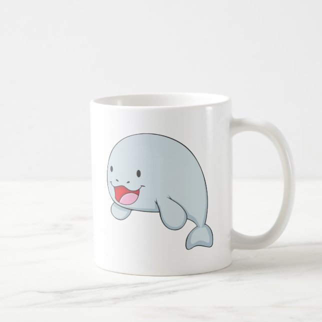 Glückliches Dugong Kaffeetasse (Rechts)
