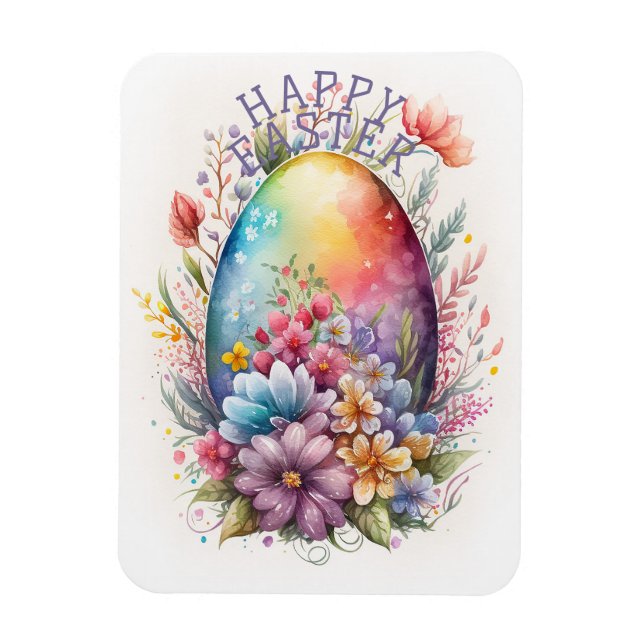 GLÜCKLICHES EASTER-Magnet mit Bunnies mit Osterei Magnet (Vertikal)