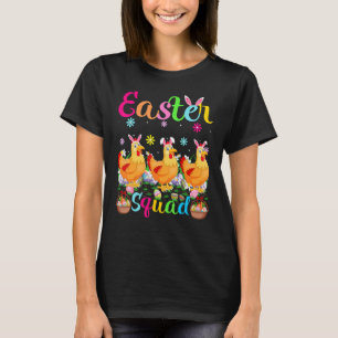 Glückliches Easter Squad Huhn Bunny Ohr Huhn Vogel T-Shirt
