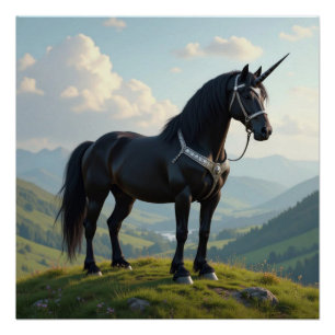 Glückliches Einhorn Poster