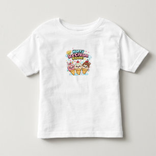 Glückliches Eiscreme-Team Süßes Sommer-Kinder-T-Sh Kleinkind T-shirt