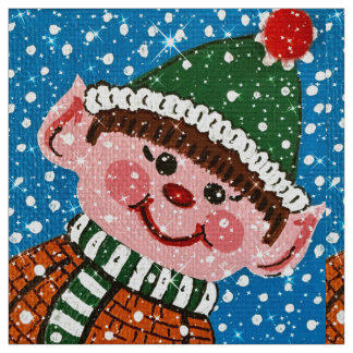 Glückliches Elf-Fabric Stoff