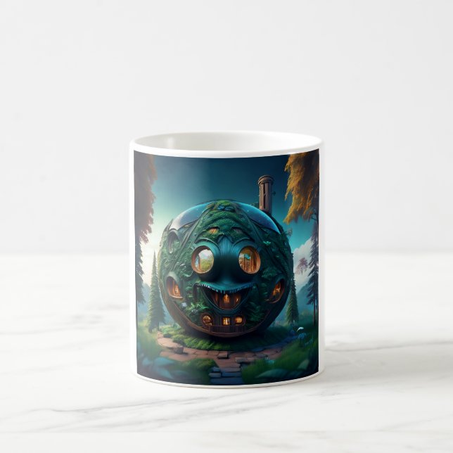 Glückliches Emoji-Haus Kaffeetasse (Mittel)