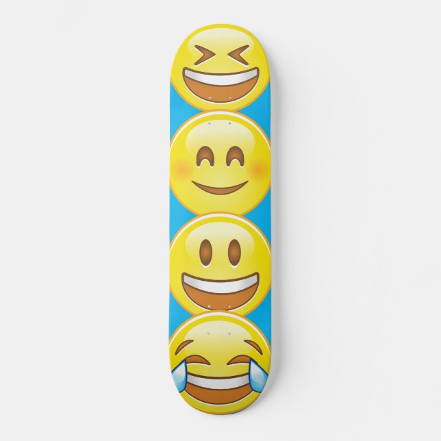 Glückliches Emoji Skateboard (Vorderseite)