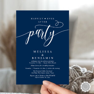 Glückliches Ende Party, Rezeption Modern Minimal Einladung