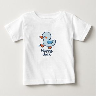Glückliches Enten-Kinder-Cute skandinavischer Mini Baby T-shirt