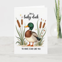 Glückliches Enten Vatertagskarte