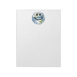 Glückliches Erdgesicht Notizblock