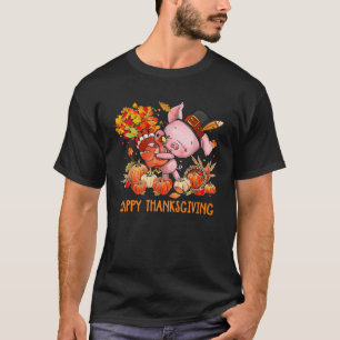 Glückliches Erntedankfest Fall Türkei mit Dabbing  T-Shirt