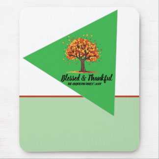 Glückliches Erntedankfest Gruß mit goldenen Herbst Mousepad
