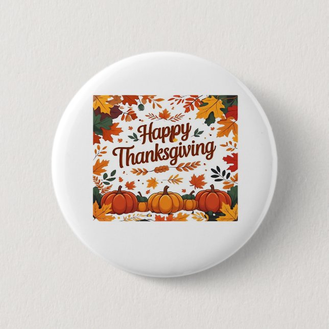 Glückliches Erntedankfest - Herbstpumpen & Herbstl Button (Vorderseite)