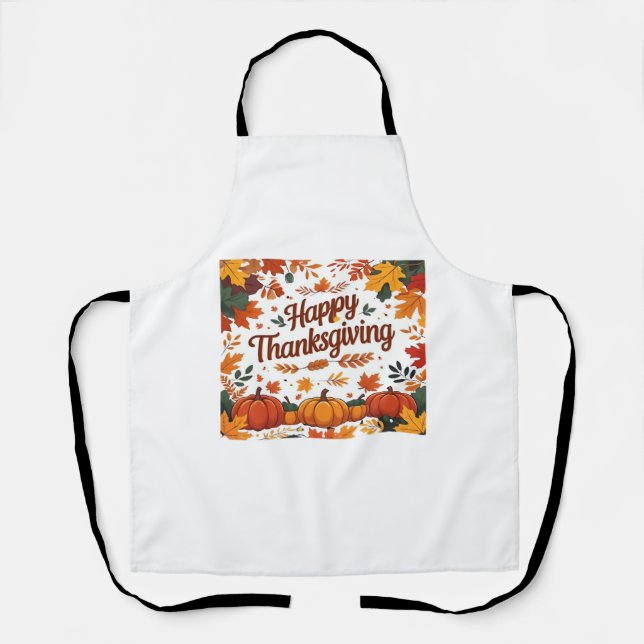 Glückliches Erntedankfest - Herbstpumpen & Herbstl Schürze (Vorderseite)