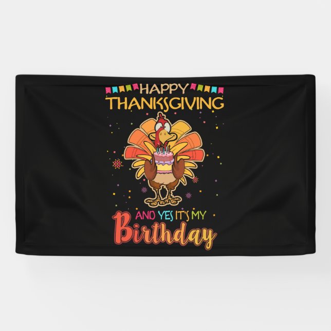 Glückliches Erntedankfest und ja es ist mein Gebur Banner (Horizontal)