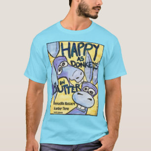 Glückliches Esel T-Shirt, Herren M T-Shirt