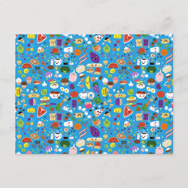 Glückliches Essen Postkarte (Vorderseite)