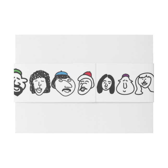 GLÜCKLICHES FACES Bat Mitzvah Envelope Wrap Band (Rückseitenbeispiel)