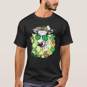 Glückliches Färsen St Patrick S Day Kuh Kleeblatt T-Shirt