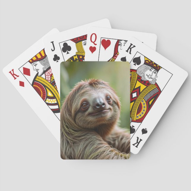 Glückliches Faultier  Spielkarten (Rückseite)