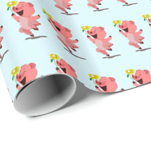 Glückliches Ferkel Geschenkpapier