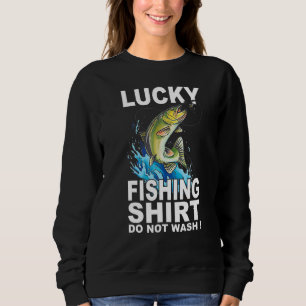 Glückliches Fischen lustig Sweatshirt