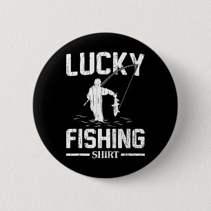 Glückliches Fischen Lustige Fischer Fisch Grafik Button