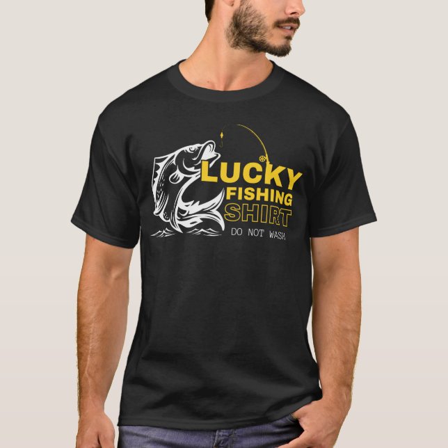 Glückliches Fischen Shirt nicht mehr abwischen/fis (Vorderseite)
