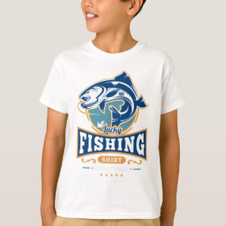 Glückliches Fischen-Shirt waschen nicht Fischer im T-Shirt