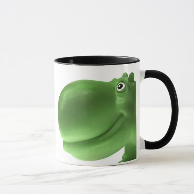 Glückliches Flusspferd-Grün Tasse (Rechts)