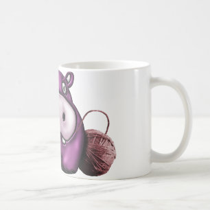 Glückliches Flusspferd-Häkelarbeit-Flusspferd Kaffeetasse