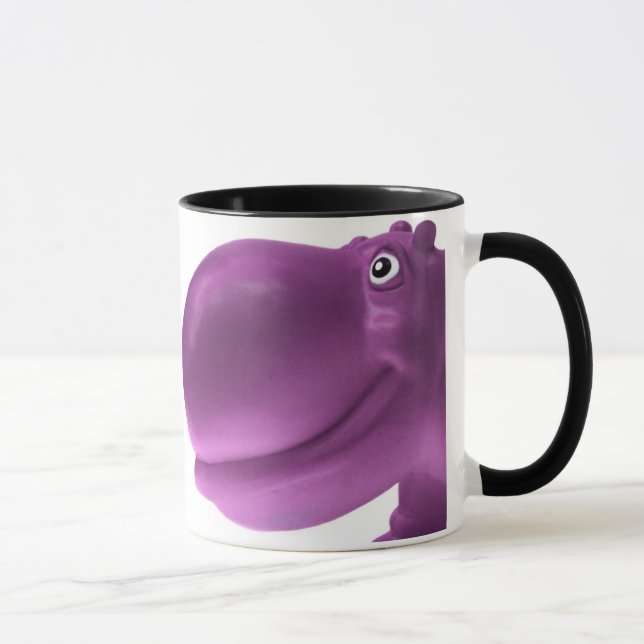 Glückliches Flusspferd lila Tasse (Rechts)
