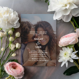 Glückliches Foto Hochzeit Einladung