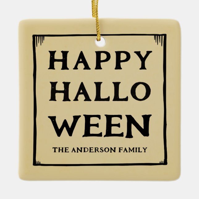 glückliches Foto Keramikornament (Vorderseite)