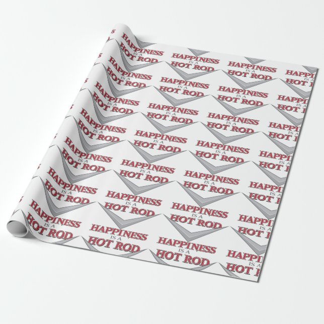 Glückliches Frisierte Auto Geschenkpapier (Ungerollt)