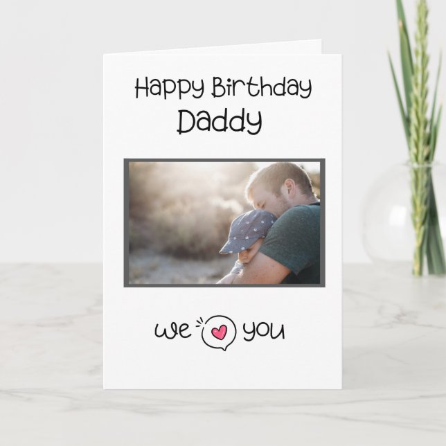 GLÜCKLICHES GEBURTSTAGES DADDY CARD CUSTOM FOTO UN KARTE (Vorderseite)