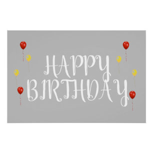 Glückliches Geburtstagszeichen Poster