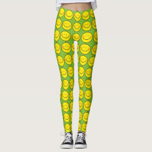 glückliches gelbes Lächeln Leggings